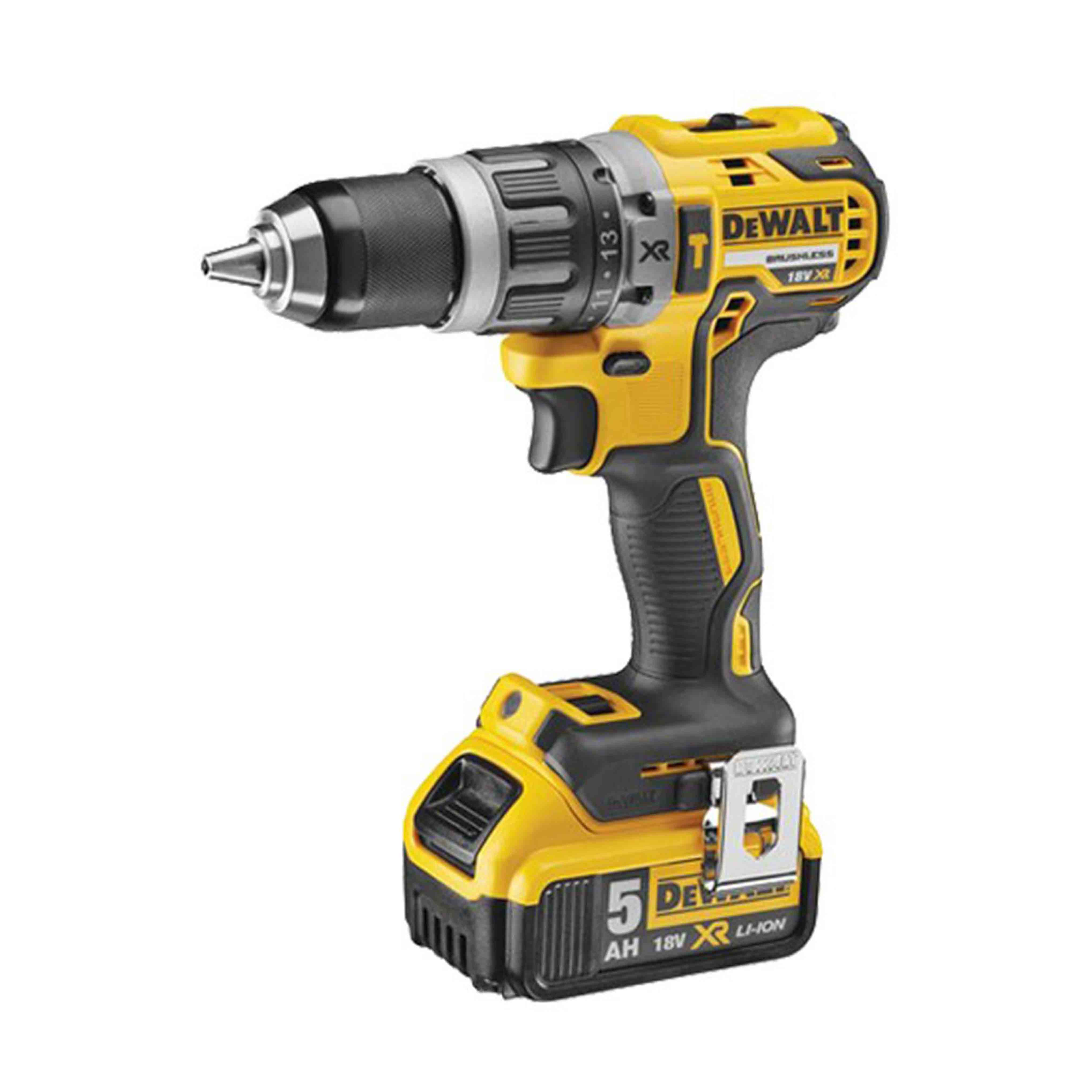 18V XR Lithium 5.0Ah Brushless Impact Drill Driver with 3 XR 18V Batteries in TSTACK CASE and ACCESSORIES - DeWALT - DCD805P3T-IT 18V XR Lithium 5.0Ah Brushless Impact Drill Driver with 3 XR 18V Batteries in TSTACK CASE and ACCESSORIES - DeWALT - DCD805P3T-IT
